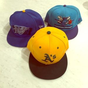 New era snap back hats lot